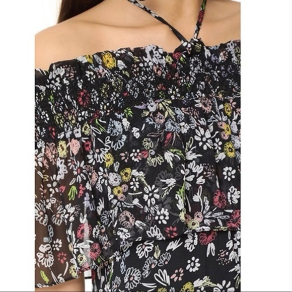 Rebecca Minkoff Black Off-The-Shoulder Maxi Dress with Flutter Sleeves - Picture 4 of 12